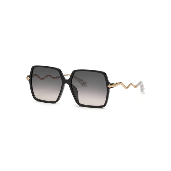 Óculos de Sol Roberto Cavalli SRC132 590700 Acetato Preto om lentes na cor Cinza Degradê 1