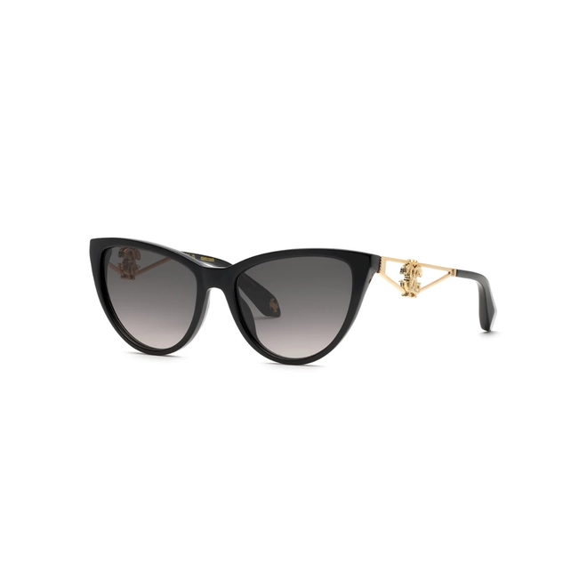 Óculos de Sol Roberto Cavalli SRC158M 540700 Acetato Preto com lentes na cor Cinza Degradê 1