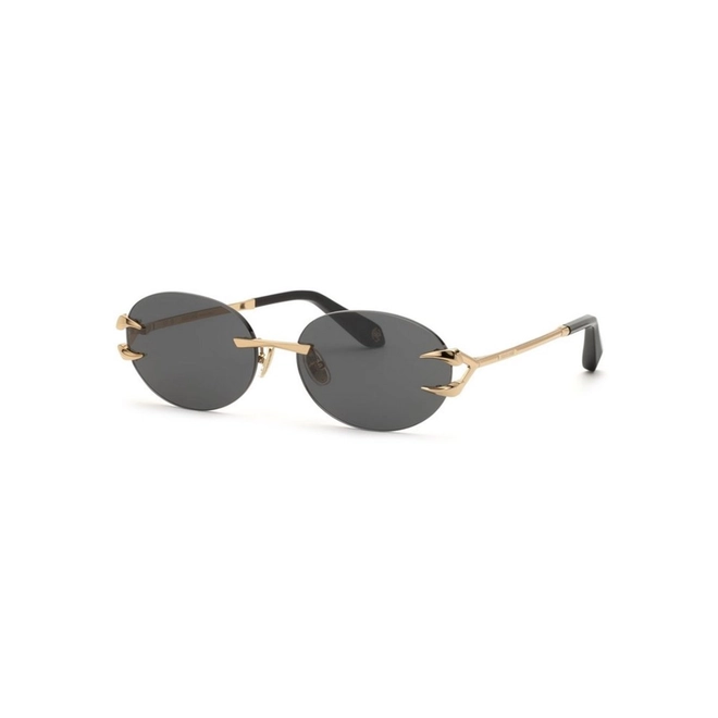Óculos de Sol Roberto Cavalli SRC182 59300K Metal Dourado com lentes na cor Cinza 1