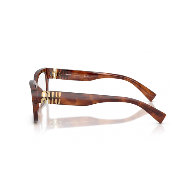 Óculos de Grau Miu Miu 0MU 02YV 26E1O153 Acetato Marrom Mesclado 3