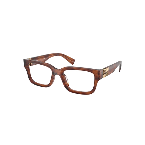 Óculos de Grau Miu Miu 0MU 02YV 26E1O153 Acetato Marrom Mesclado