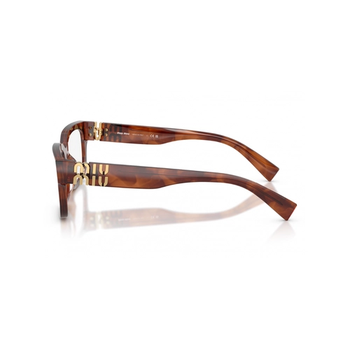 Óculos de Grau Miu Miu 0MU 02YV 26E1O153 Acetato Marrom Mesclado