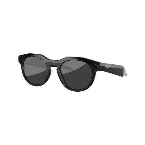 Óculos de Sol Oakley Meta HSTN 0OW8002 80020351 Acetato Preto Brilhante com lentes na cor Cinza Polarizado Prizm