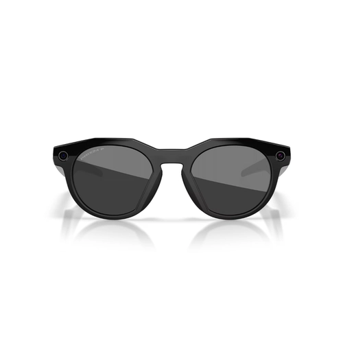 Óculos de Sol Oakley Meta HSTN 0OW8002 80020351 Acetato Preto Brilhante com lentes na cor Cinza Polarizado Prizm