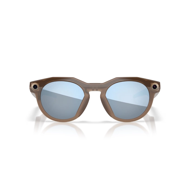 Óculos de Sol Oakley Meta HSTN 0OW8002 80020651 Acetato Marrom Brilhante com lentes na cor Azul Polarizado Prizm 2