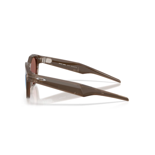Óculos de Sol Oakley Meta HSTN 0OW8002 80020651 Acetato Marrom Brilhante com lentes na cor Azul Polarizado Prizm