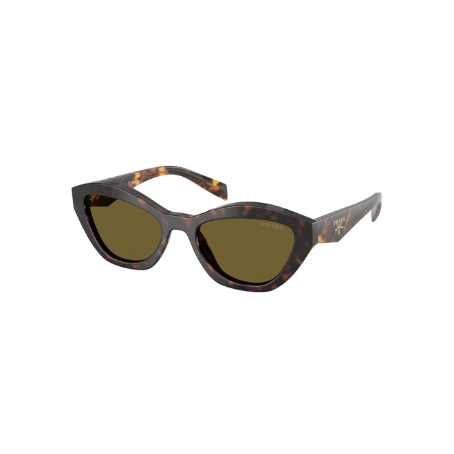 Óculos de Sol Prada 0PR A02S 17N09Z52 Acetato Marrom Mesclado com lentes na cor Marrom 1
