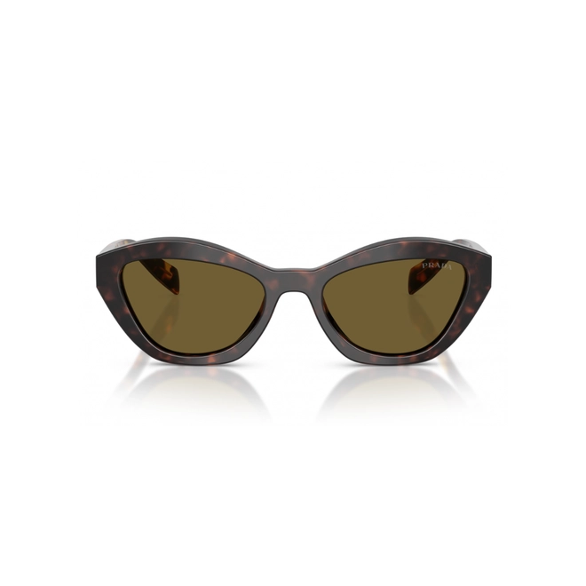 Óculos de Sol Prada 0PR A02S 17N09Z52 Acetato Marrom Mesclado com lentes na cor Marrom 2