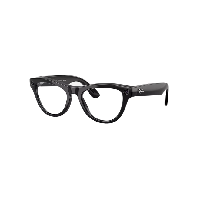 Óculos de Sol Ray-Ban Meta Skyler Gen 2 0RW4014 601/1M52 Acetato Preto Brilhante com lentes na cor Verde Fotocromático 1
