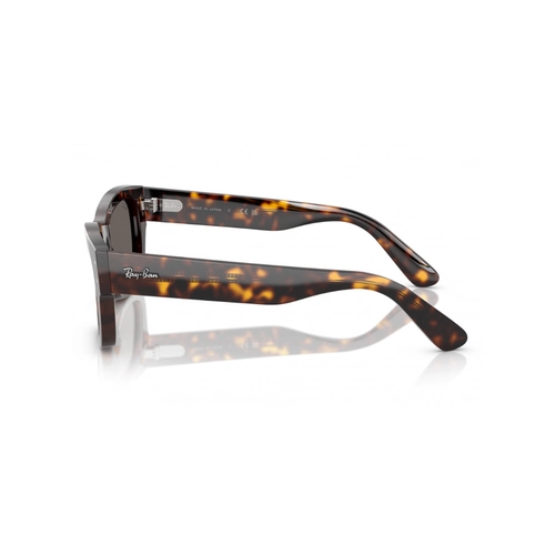 Óculos de Sol Ray-Ban Joseph 0RB7683S 902/B155 Acetato Marrom Mesclado Polido com lentes na cor Cinza