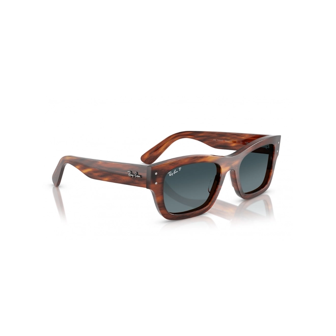 Óculos de Sol Ray-Ban Joseph 0RB7683S 954/S355 Acetato Marrom Mesclado Polido com lentes na cor Azul Degradê Polarizado 3