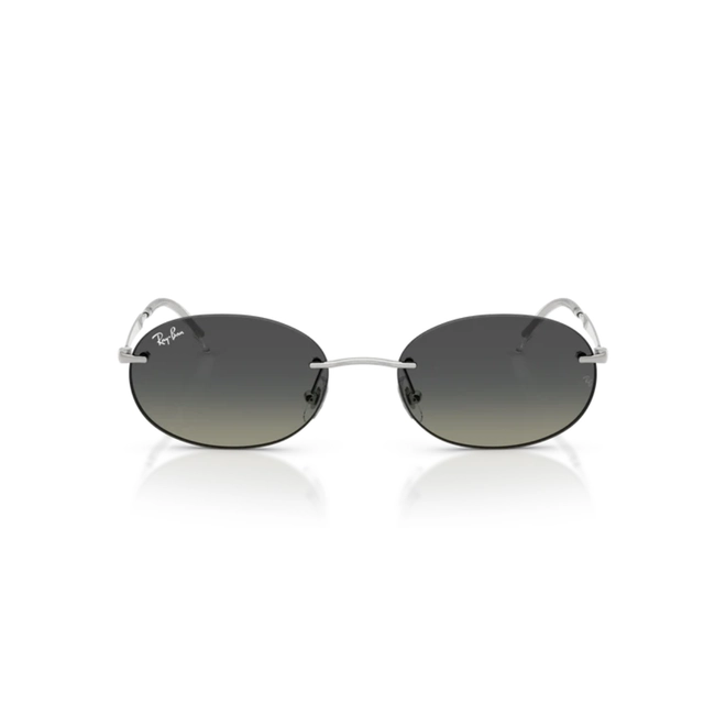 Óculos de Sol Ray-Ban 0RB3767 003/1154 Metal Prata com lentes na cor Cinza Degradê 2