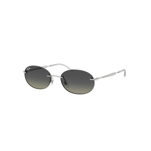Óculos de Sol Ray-Ban 0RB3767 003/1154 Metal Prata com lentes na cor Cinza Degradê