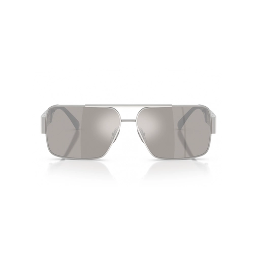 Óculos de Sol Versace 0VE2290 10016G61 Metal Prata com lentes na cor Cinza Espelhado