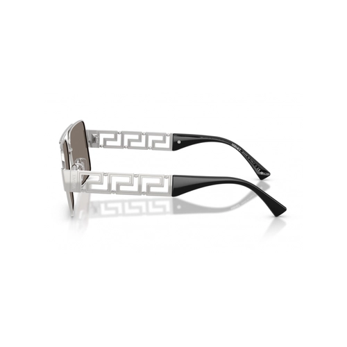 Óculos de Sol Versace 0VE2290 10016G61 Metal Prata com lentes na cor Cinza Espelhado
