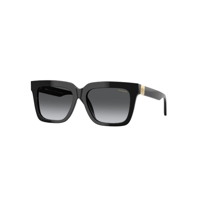 Óculos de Sol Versace 0VE4498 GB1/T355 Acetato Preto com lentes na cor Cinza Degradê Polarizado 1