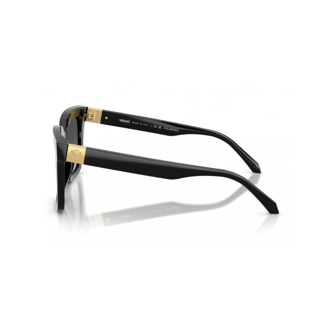 Óculos de Sol Versace 0VE4498 GB1/T355 Acetato Preto com lentes na cor Cinza Degradê Polarizado 3