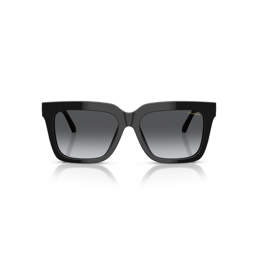 Óculos de Sol Versace 0VE4498 GB1/T355 Acetato Preto com lentes na cor Cinza Degradê Polarizado