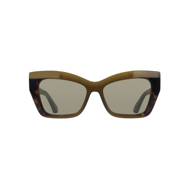 Óculos de Sol Salvatore Ferragamo SF2065S 338 54 Acetato Marrom Mesclado com lentes na cor Marrom 2