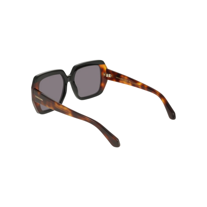Óculos de Sol Salvatore Ferragamo SF2081S 006 56 Acetato Marrom Mesclado com lentes na cor Fumê 5