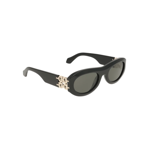 Óculos de Sol Salvatore Ferragamo SF2082SE 001 54 Acetato Preto com lentes na cor Fumê
