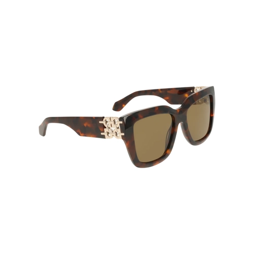 Óculos de Sol Salvatore Ferragamo SF2083SE 219 55 Acetato Marrom Mesclado com lentes na cor Marrom