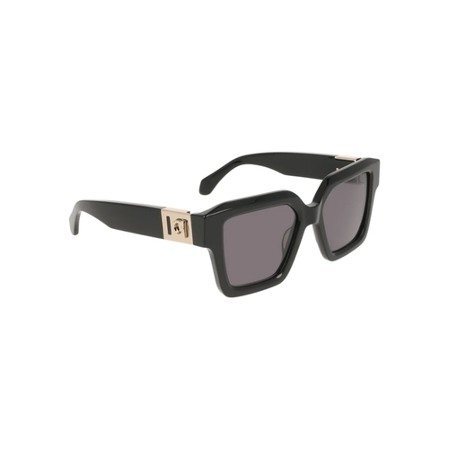 Óculos de Sol Salvatore Ferragamo SF2084S 001 53 Acetato Preto com lentes na cor Fumê