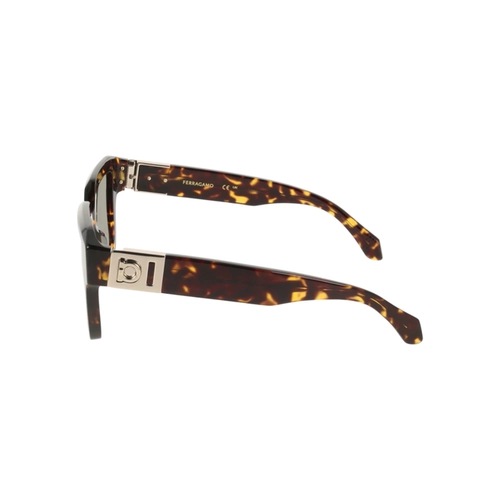 Óculos de Sol Salvatore Ferragamo SF2084S 242 53 Acetato Marrom Mesclado com lentes na cor Fumê