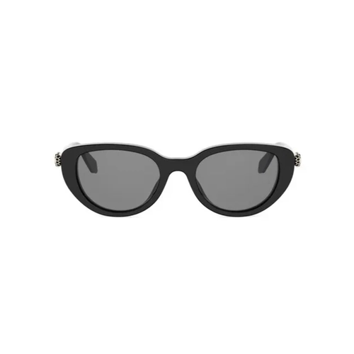 Óculos de Sol Bvlgari BV40067I_5001A Acetato Preto com lentes na cor Cinza