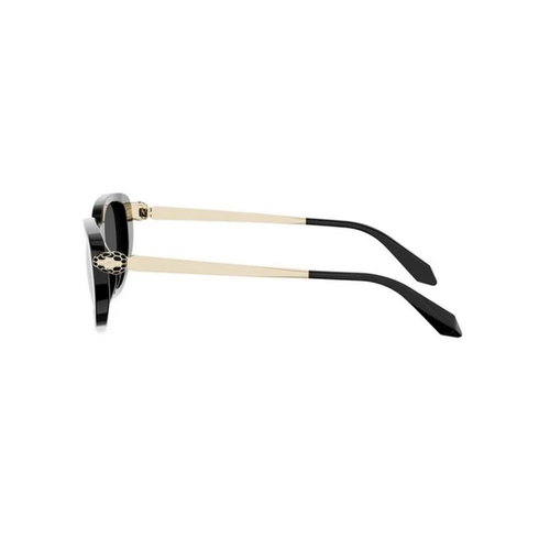 Óculos de Sol Bvlgari BV40067I_5001A Acetato Preto com lentes na cor Cinza