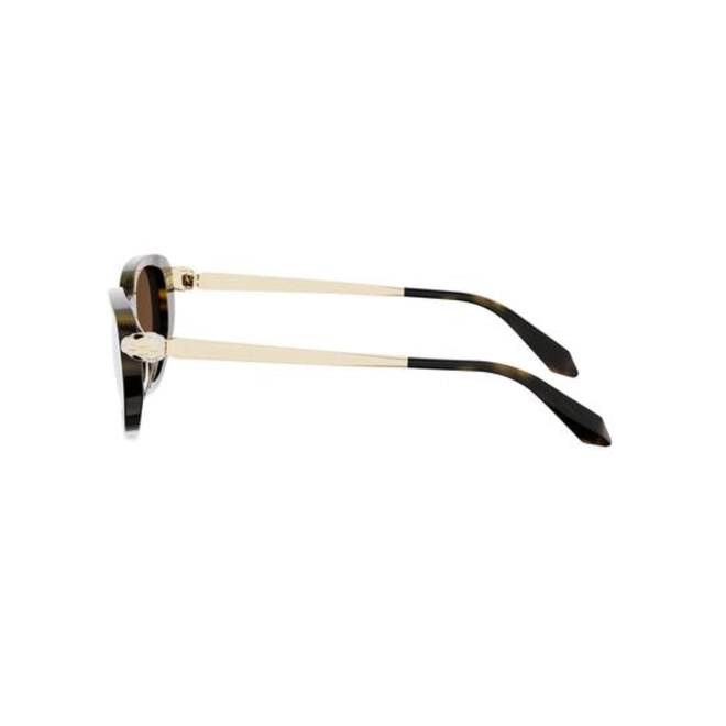 Óculos de Sol Bvlgari BV40067I_5052E Acetato Marrom Mesclado com lentes na cor Marrom 4