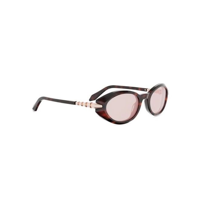 Óculos de Sol Bvlgari BV40068I_5154Y Acetato Marrom Mesclado com lentes na cor Rosa 3