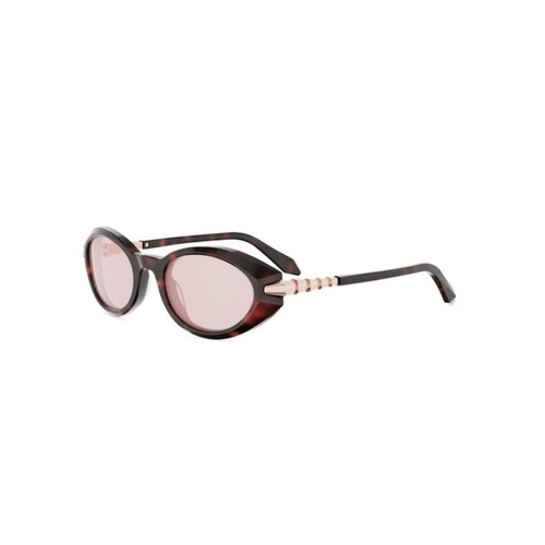 Óculos de Sol Bvlgari BV40068I_5154Y Acetato Marrom Mesclado com lentes na cor Rosa