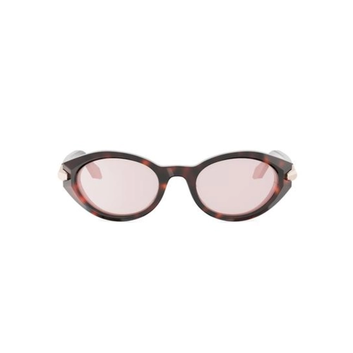 Óculos de Sol Bvlgari BV40068I_5154Y Acetato Marrom Mesclado com lentes na cor Rosa