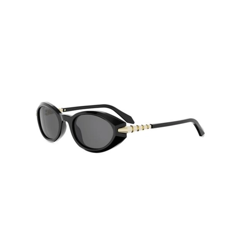 Óculos de Sol Bvlgari BV40068I_5101A Acetato Preto com lentes na cor Cinza