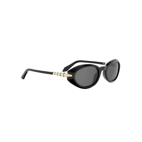 Óculos de Sol Bvlgari BV40068I_5101A Acetato Preto com lentes na cor Cinza