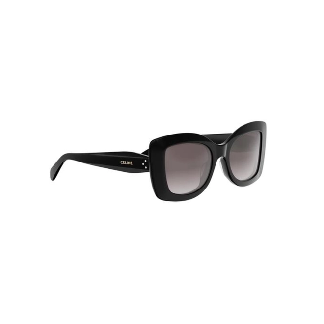 Óculos de Sol Celine CL40324U_5201K Acetato Preto com lentes na cor Cinza Degradê 3