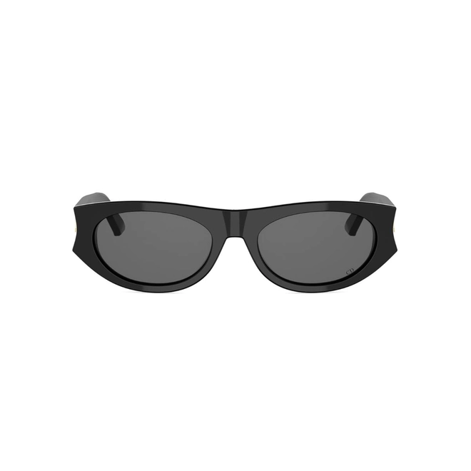 Óculos de Sol Christian Dior DiorGlow B2I CD40225I_5401A Acetato Preto com lentes na cor Cinza 2