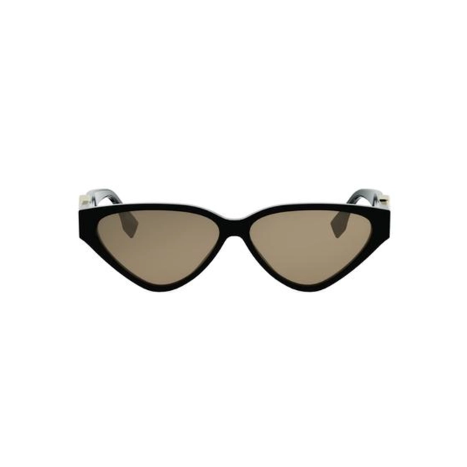 Óculos de Sol Fendi FE40184I_5701E Acetato Preto com lentes na cor Marrom 2
