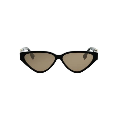 Óculos de Sol Fendi FE40184I_5701E Acetato Preto com lentes na cor Marrom