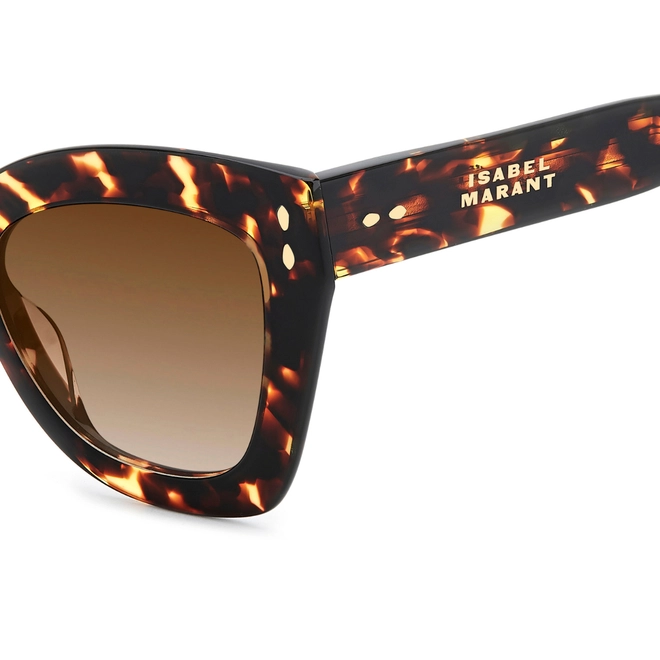 Óculos de Sol Isabel Marant IM 0050/G/S 086 51HA Acetato Marrom Mesclado com lentes na cor Marrom Degradê 4