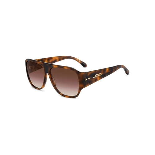 Óculos de Sol Isabel Marant IM 0239/S 086 60M2 Acetato Marrom Mesclado com lentes na cor Marrom Degradê
