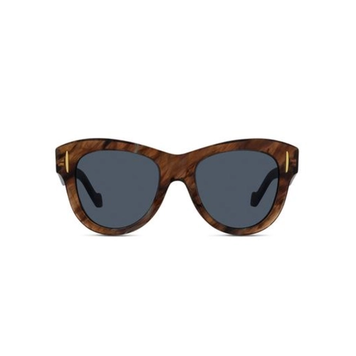 Óculos de Sol Loewe LW40174I_5162V Acetato Marrom Mesclado com lentes na cor Azul