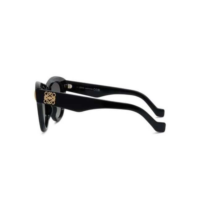 Óculos de Sol Loewe LW40174I_5101B Acetato Preto com lentes na cor Cinza Degradê 4