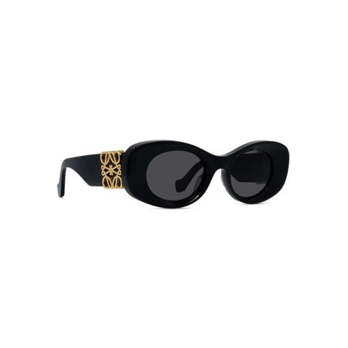 Óculos de Sol Loewe LW40175U_4901A Acetato Preto com lentes na cor Cinza