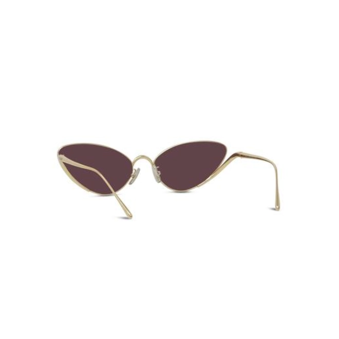 Óculos de Sol Loewe LW40179U_5930Y Metal Dourado com lentes na cor Violeta 5
