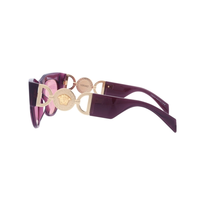 Óculos de Sol Versace 0VE4440U 5263A456 Acetato Rosa com lentes na cor Rosa 3