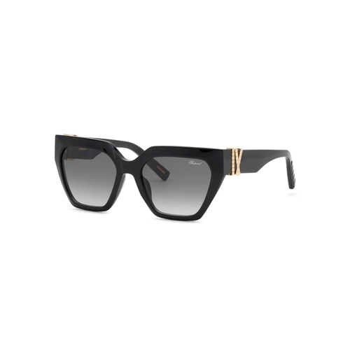 Óculos de Sol Chopard SCH415M 540700 Acetato Preto com lentes na cor Cinza Degradê