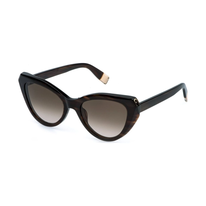 Óculos de Sol Furla SFU977 5407HL Acetato Marrom Mesclado com lentes na cor Marrom Degradê 1