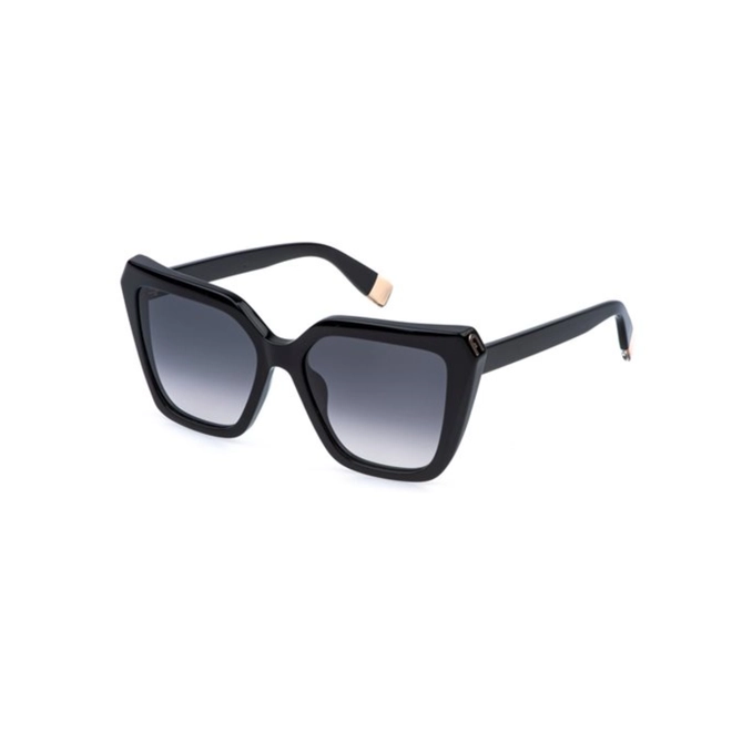 Óculos de Sol Furla SFU978 550700 Acetato Preto com lentes na cor Cinza Degradê 1